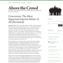Conversion: The Most Important Internet Metric of All (Revisited)