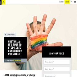 Australia: it's time to outlaw LGBTQ conversion therapy - Amnesty International Australia