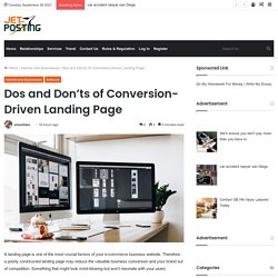 Dos and Don'ts of Conversion-Driven Landing Page