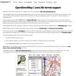 Conversion of OpenStreetMap OSM files to IMG files compatible with Garmin GPS