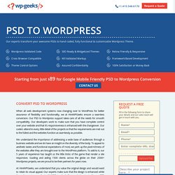 PSD to WordPress Theme Conversion, Psd to Responsive Wordpress
