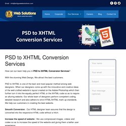 PSD to XHTML Conversion Services Newyork