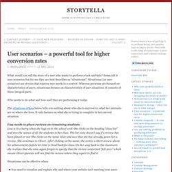 User scenarios – a powerful tool for higher conversion rates » Storytella