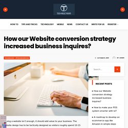How Our Website Conversion Strategy Increased Business Inquires? -