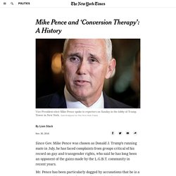 Mike Pence and ‘Conversion Therapy’: A History
