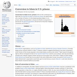 Conversion to Islam in U.S. prisons