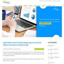 Sales Metrics that You Must Always Stay on Top of for Higher Conversions: A Master Guide