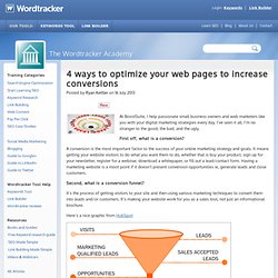4 ways to optimize your web pages to increase conversions