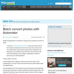 Batch convert photos with Automator