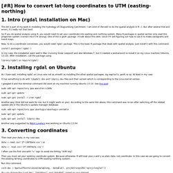 [#R] How to convert lat-long coordinates to UTM (easting-northing)