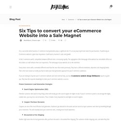 Six Tips to convert your eCommerce Website into a Sale Magnet