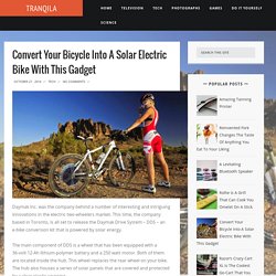 Convert Your Bicycle Into A Solar Electric Bike With This Gadget