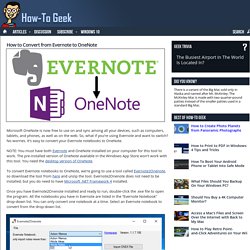 How to Convert from Evernote to OneNote