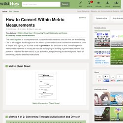 3 Ways to Convert Within Metric Measurements