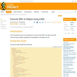 Convert XML to Object using LINQ