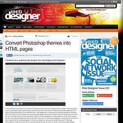 nvert Photoshop themes into HTML pages