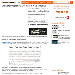 Convert Photoshop Designs to CSS Website