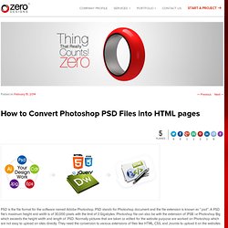 How to Convert Photoshop PSD Files into HTML pages