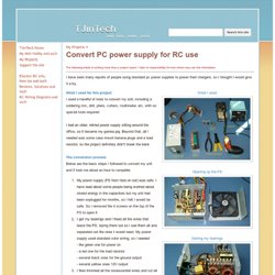 Convert PC power supply for RC use - TJinTech
