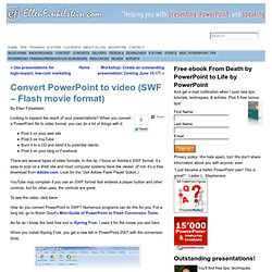 Convert PowerPoint to video (SWF – Flash movie format)