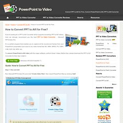Convert PPT to AVI - How to Convert PPT to AVI for Free