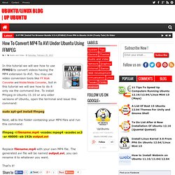 How To Convert MP4 To AVI Under Ubuntu Using FFMPEG