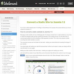How to Convert a Static Website to Joomla Tutotiral
