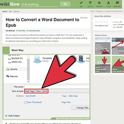 4 Ways to Convert a Word Document to Epub