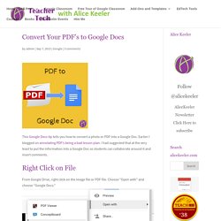 Convert Your PDF’s to Google Docs