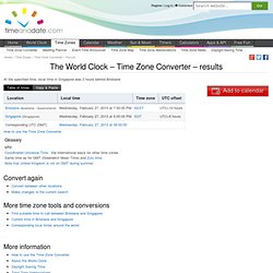 The World Clock - Time Zone Converter - Australia – Queensland ...