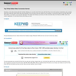 Online FLV Converter - Top 10 free Online Video Conversion Service