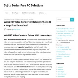 WinX HD Video Converter Deluxe 5.16.2.332 + Keys Download