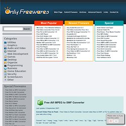 Free AVI MPEG to SWF Converter - Download Freeware - Only Freewares