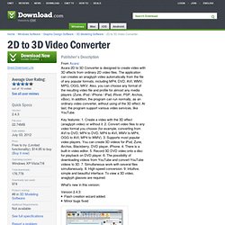 2D to 3D Video Converter