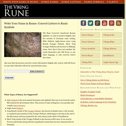 Rune Converter: English Letters to Germanic Runes Converter