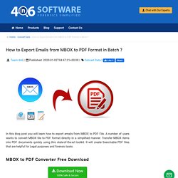 MBOX to PDF Converter & Export MBOX File to PDF with Attachments