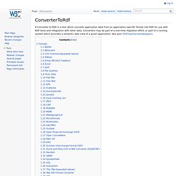 ConverterToRdf - W3C Wiki