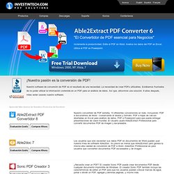 Convertidor PDF, Convertir el PDF a Word, Conversión a Excel. Evaluación Gratis. - Nightly (Build 20130416030901)