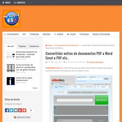 Convertidor online de documentos PDF a Word Excel a PDF etc..