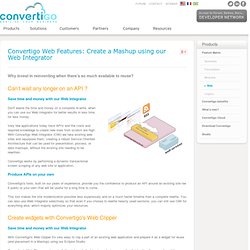 Web Features: Create a Mashup using our Web Integrator
