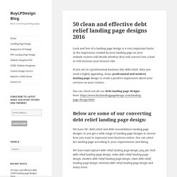 Converting debt relief landing pages for your business sales