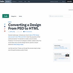 Converting a Design From PSD to HTML