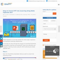 Converting ppt to ELearning using Adobe Captivate 2017