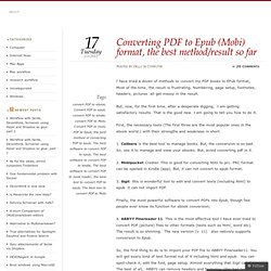 Converting PDF to Epub (Mobi) format, the best method/result so far – Dellu
