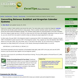Converting Between Buddhist and Gregorian Calendar Systems