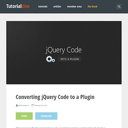 Converting jQuery Code to a Plugin