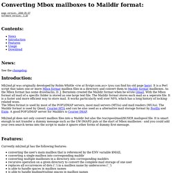 Converting Mbox mailboxes to Maildir format