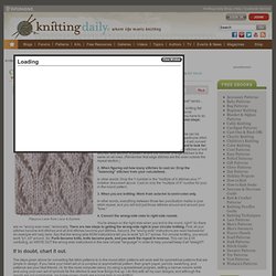 Converting Stitch Patterns for Working in the Round