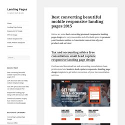 Best converting beautiful mobile responsive landing pages 2015