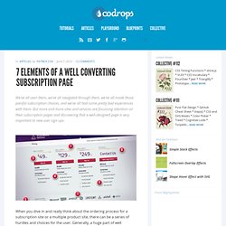 7 Elements of a Well Converting Subscription Page